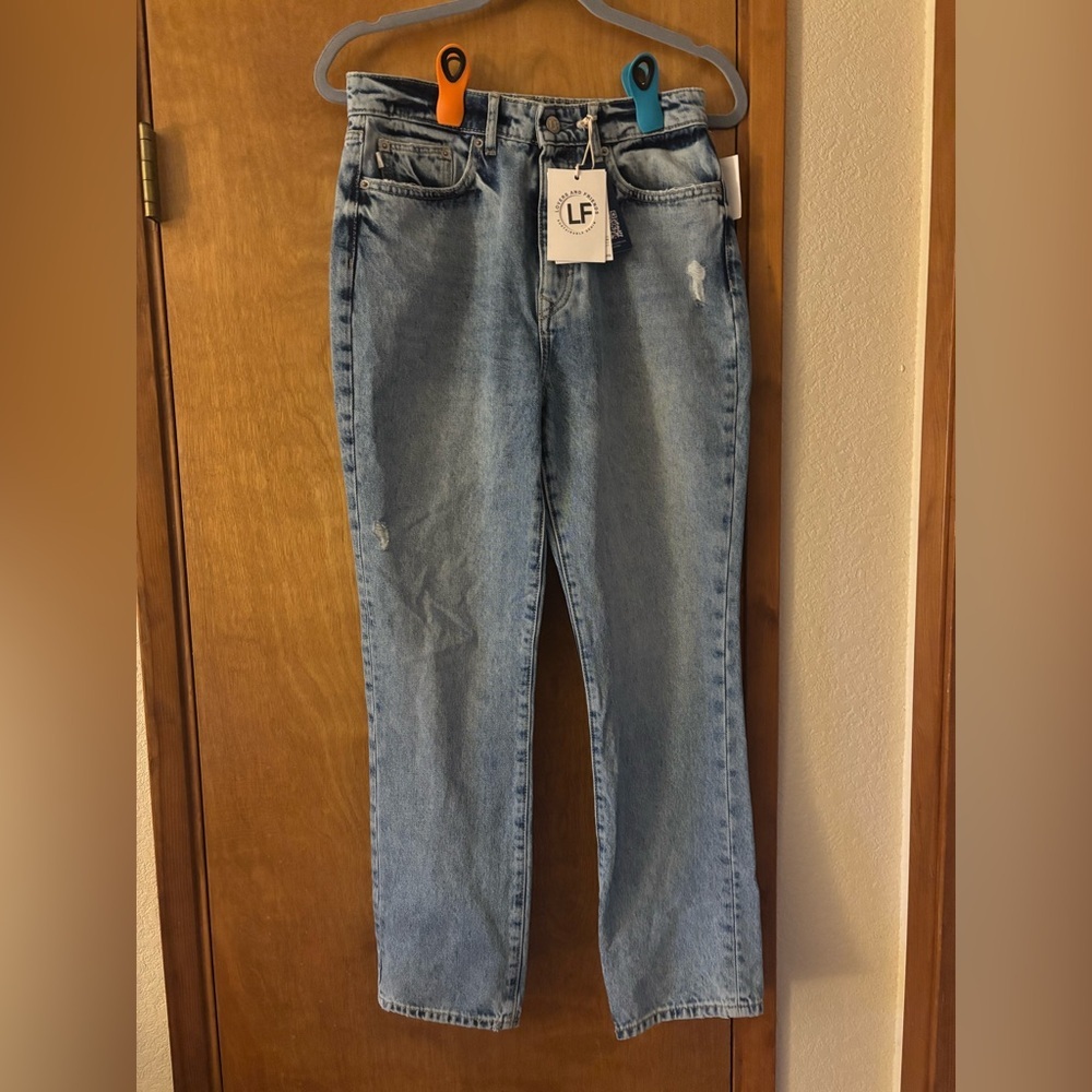Lovers + Friends NWT Classic Blue Straight Leg Jeans